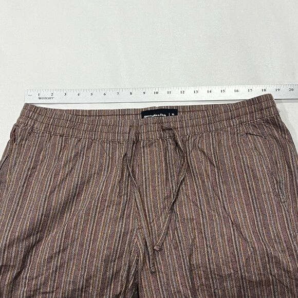 NWT Abercrombie & Fitch Men Multicolored Textured Pull On Shorts Striped Size XL - Picture 8 of 11